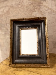 Black Antique Gold Beaded Photo Frame