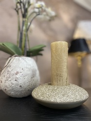 Champagne Gold Glitter Candle Holder
