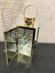 Brass Lantern With Led Micro Lights