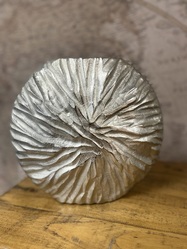Farrah Collection Silver Textured Vase