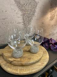 Set of 4 Silver Diamante Dining Glasses