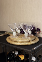 Set of 4 Diamante Cocktail Glasses