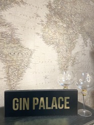 Gin Palace Gold Foil Plaque