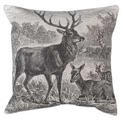 Deer Scene Printed Cushion Cover