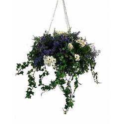 Artificial Wild Heath Hanging Basket