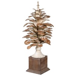 Distressed Metal Pine Cone Ornament