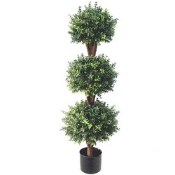 Artificial Deluxe Triple Boxwood Ball Topiary Tree