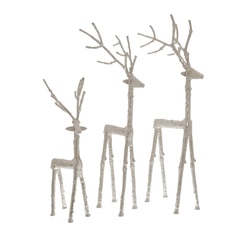 Silver Standing Stag Ornaments